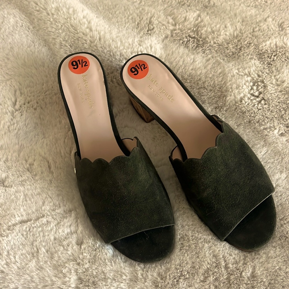Kate Spade Suede Scallop Heels